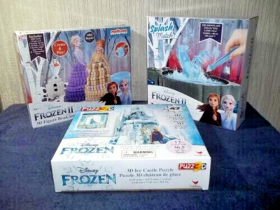 Frozen 2 II - 3D ICE CASTLE PUZZLE PUZZLE, SPLASH MATCH SPIEL, 3D FIGUR PERLEN SET