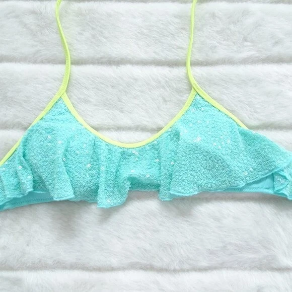 Top de biquíni Victoria's Secret verde perfeito tamanho XS 2014 - Imagem 2 de 4