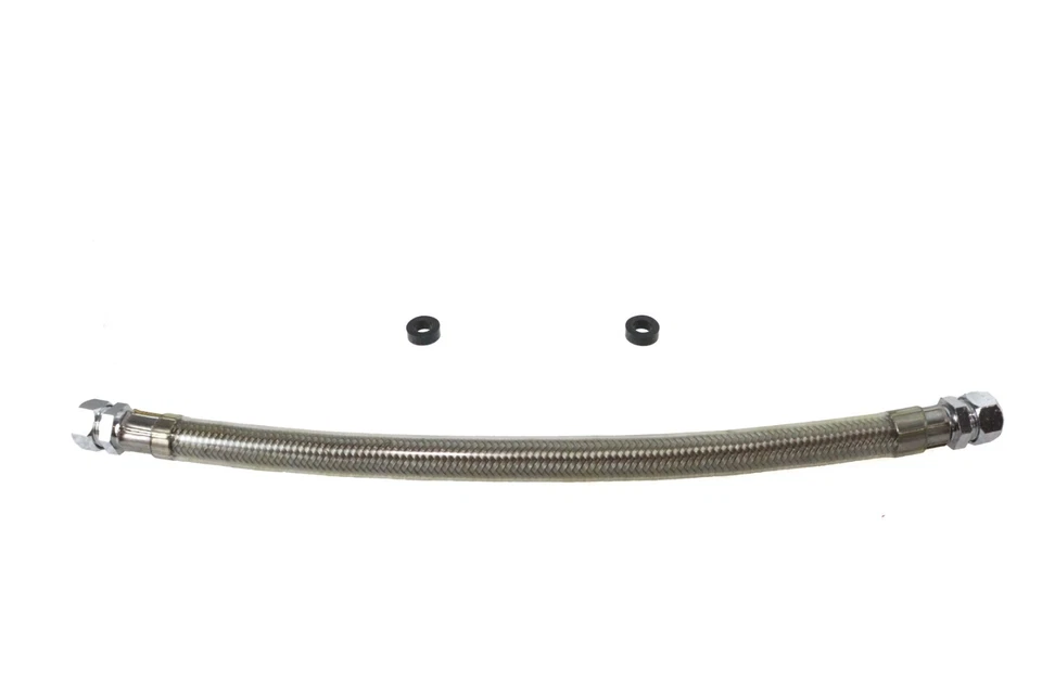 Linha de combustível transversal de aço trançado Harley Davidson 1986-1999 FLST FXST V-Twin - Imagem 2 de 4