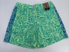 $70 Chubbies The Shakedowns 5.5" Inseam Swim Trunks-Green Blue -Medium-New Tag
