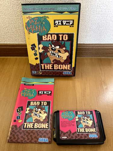 Taz Mania Mega Drive Japan (Original Box, Manual)