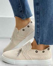 scarpe sportive donne sneaker beige slipon ginnastica comode 9115