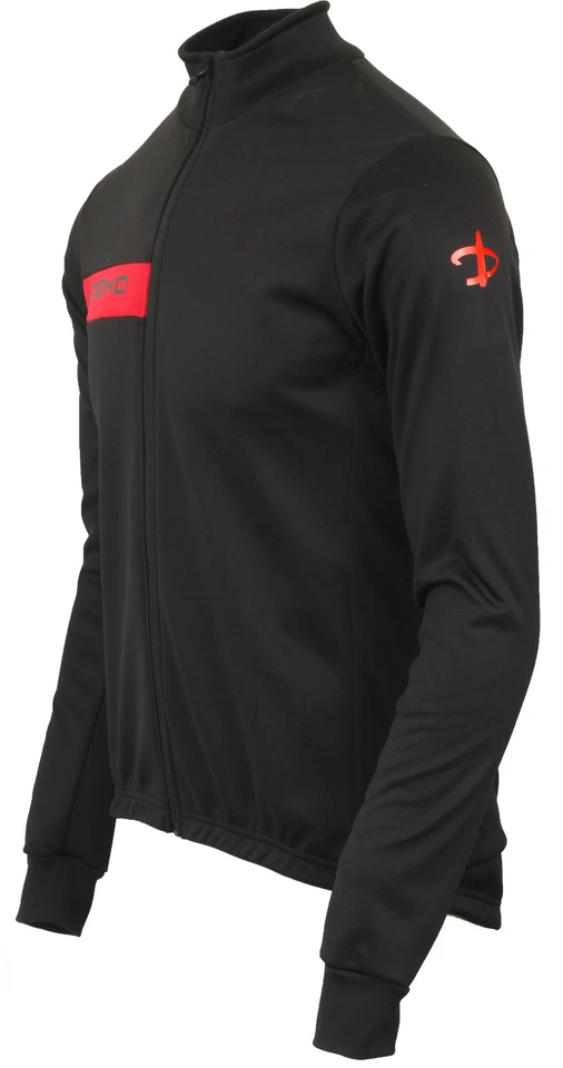 Giacca giubbino invernale termico bici ciclista mtb elastica traspirante nero - Immagine 2 di 3