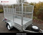 New Apache 8X5 Road Trailer with Extra High Cage Kit Rear Loading Ramp 750kg