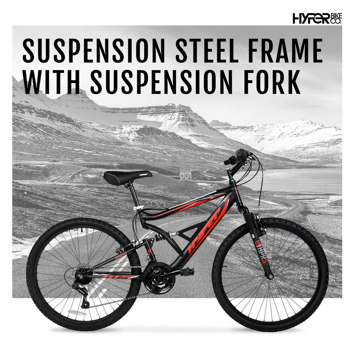 Hyper Medium Size Full Suspension Mountain Bike 26
