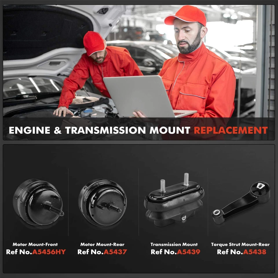 Крепление стойки двигателя и крутящего момента для Buick Lucerne 2006-2008 3,8 л 4 штуки - Изображение 2 из 4