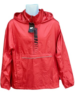 red nike rain jacket