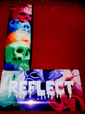 zox medium OG Reflect Skull Strap schöner Riemen mit farbigen Totenköpfen Künstler