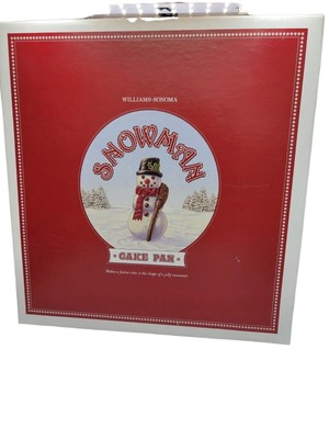 Williams-Sonoma Snowman Cake Pan NEW In Box Baking Nordic Ware Directions 3D 13''