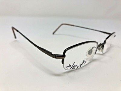 Dakota Smith Creston Timber Eyeglasses Frame 47-18-140 Brown Half Rimless TC16