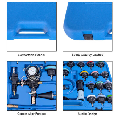 28pcs Universal Radiator Pressure Tester Vacuum Type Cooling System Test Kits B08x6ykxcy