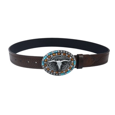 Western Man Waist Belt Jeans Adjustable Belt for Casual Commute Pants Decor