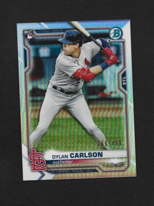 2021 Bowman Chrome Dylan Carlson RC #45 Refractor 269/499 St. Louis Cardinals