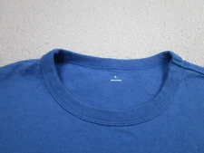 MUJI Shirt Mens Large Blue Premium 100% cotton Adult L Casual Menswear Crewneck