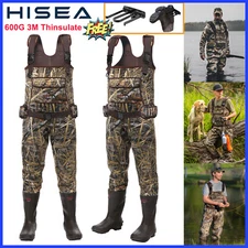 HISEA Waterproof Neoprene Chest Waders 600G Insulated Bootfoot Hunting Fishing