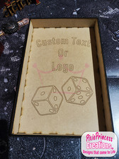 Dice Tray A Custom Text or Image MDF Suitable for Warhammer AOS LOTR Horus Game