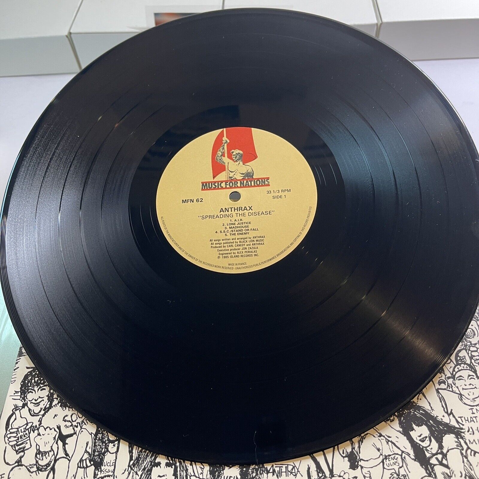 Anthrax ‎"Spreading The Disease" LP Vinyl UK Music For Nations MFN 62