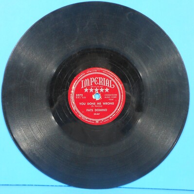 FATS DOMINO YOU DONE ME WRONG ~ LITTLE SCHOOL GIRL 10'' 1954 NICE CONDITION G+!!A