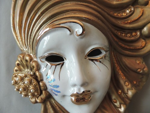 Collectible Decorative Ceramic Mask GL BOOO 27cmx20cm - Picture 4 of 8