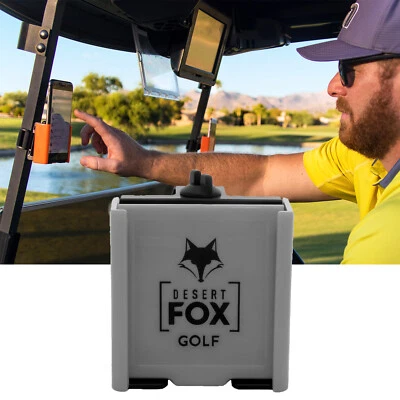 DESERT FOX GOLF Cell Phone Holder for Golf Carts - Gray Phone Caddy