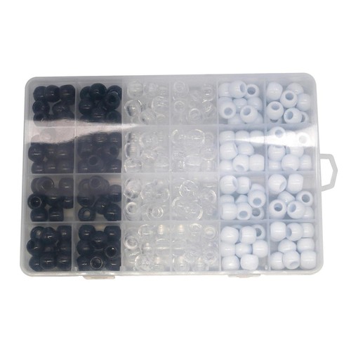 1Box Assorted DIY Craft Round Pony Beads 12x10mm Hair Braid Dreadlocks Beads - Picture 4 of 7