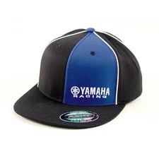 Factory Effex Yamaha Racing Black Blue Flex-Fit Hat Cap Adult Licensed YZ YZF R1