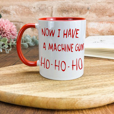Die Hard Machine Gun Ho Movie Quote Christmas Mug Gift Personalised Secret Santa