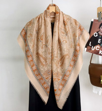 100 Wool Shawl Scarf Bandanna lace Print wrap Neckerchief 100cmX100cm wrap new