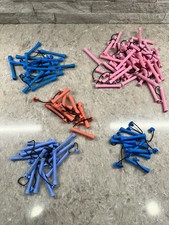Vintage 1980s Orange , Blue, Pink Perm Rods Old Hair Styling Curlers Supplies