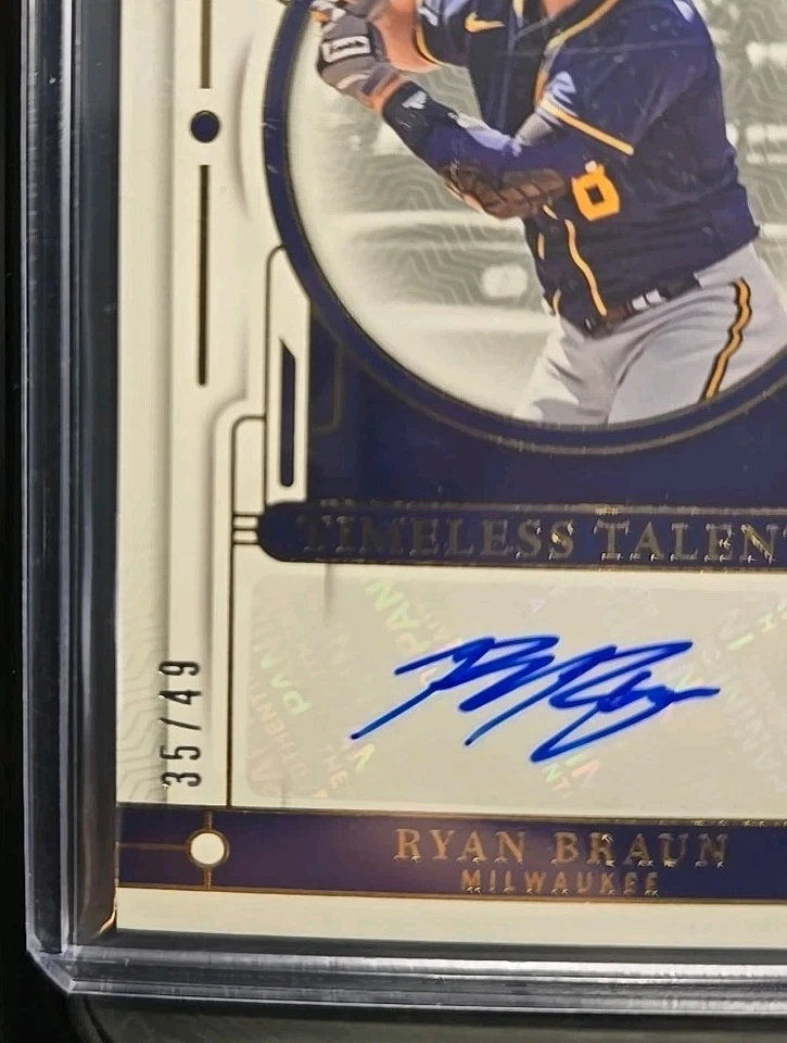 2024 Panini National Treasures Timeless Talents Ryan Braun #35/49 (TTS-RB) - Image 4 of 4