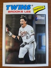 Brooks Lee 2026 Topps Heritage Refractor Chrome #60 Minnesota Twins