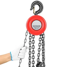 Uimoso Manual Chain Hoist 2T/4400 lbs Capacity w/ 10 ft G70 Chain