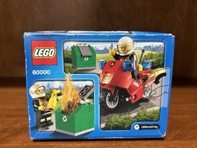 LEGO CITY: Fire Motorcycle (60000) Rare Discontinued Brand New Sealed for Kids