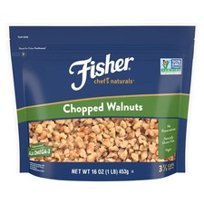 FISHER Chef's Naturals Chopped Walnuts, 16 oz, Naturally Gluten Free, Non-GMO