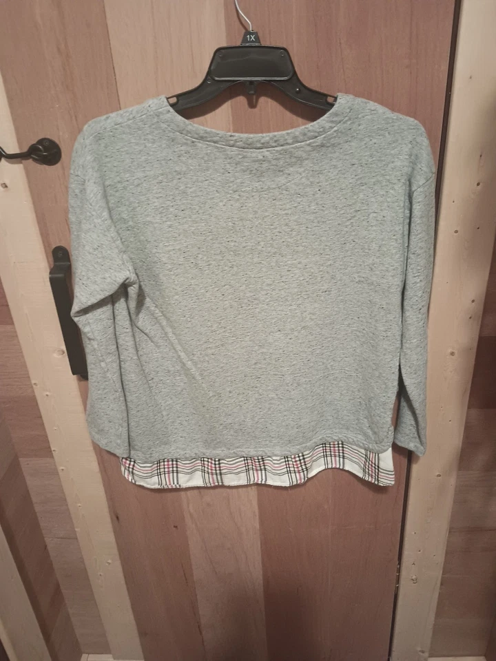 Lot of 2 IZOD Womens Sweatshirt Button Side 2-Fer Red Gray Long Sleeve Size XXL - Image 4 of 4