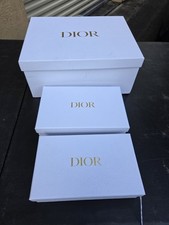 Dior Boxes White 3 boxes, 2 bags, 1 dust bags, Ribbons Reciepts And Holders