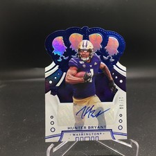 Hunter Bryant 2020 Chronicles Draft Crown Royale Blue Auto /30 Washington Rookie