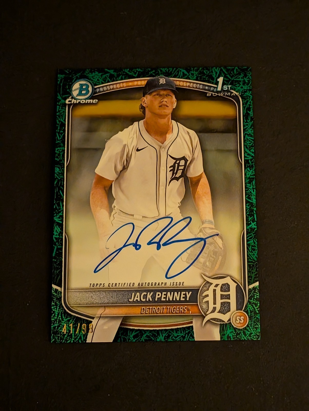 2025 Bowman Chrome Jack Penney CPA-JPY Auto Green Grass Refractor #'d/99 SSP!!🔥