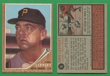 1962 Topps Baseball ~~~ DON LEPPERT ~~~ No. 36 ~~~ FREE S/H ~~