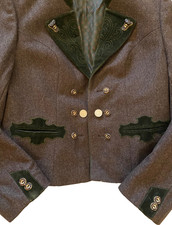 Vintage Traditional Austrian brown/green wool and velvet hunter jacket blazer S