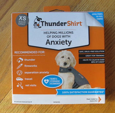 ThunderShirt for Dogs X Small Heather Gray Classic Anxiety Relief Calming Vest