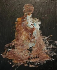 Original Painting By Chris Butler “Waiting” Acrylic On Canvas 14x11