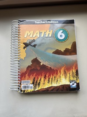 Math 6 Third Edition Teacher s Edition W/ CD BJU Press Spiral Bound
