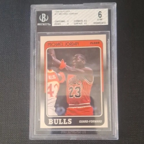Fleer 1988-89 Michael Jordan #17 BGS 6 Chicago Bulls Basketball Card