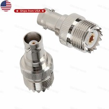 2PCS BNC female jack To UHF SO239 female Connector RF Coax Coaxial Adapter