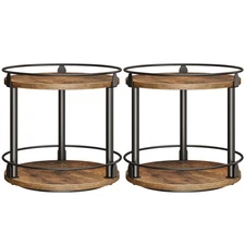 Spice Rack, Set of 2 Lazy Susan Organizer, 2-Tier Turntable Organizer, Rotati...
