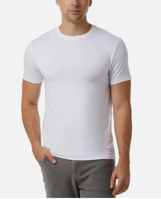 32 Degrees Cool Men's 3-Pack Short Sleeve Crew Neck T-Shirt, White, M