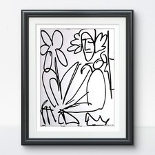 Carta da galleria pittura espressionista astratta Aleph arte originale 14x11