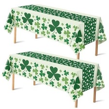  2 Pack St Patricks Day Decorations - St Patrick's Day Tablecloth | St Green