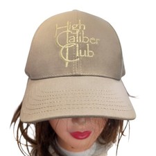 NRA High Caliber Club Grey Cap Baseball Hat Made in USA for NRA Adjustable